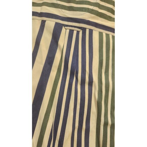 Vintage Coliseum Men's Shirt XXL‎ Black White Stripe Logo Heavy Button Down - Picture 11 of 16